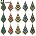 PandaHall 30Pcs 5 Colors Boho Chandelier Components Links Antique Bronze Tibetan Style Connector for Earrings Jewelry Making Qme Default Title