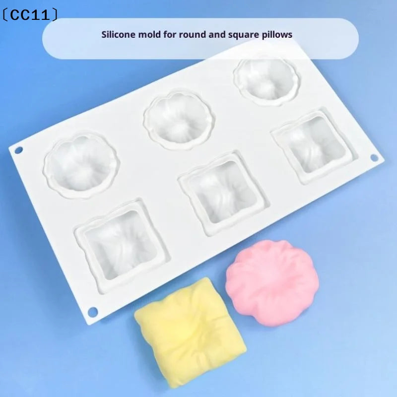 Pillow Design Mousse Cake Mold Knitting Wool Ball Shape Silicone Qme