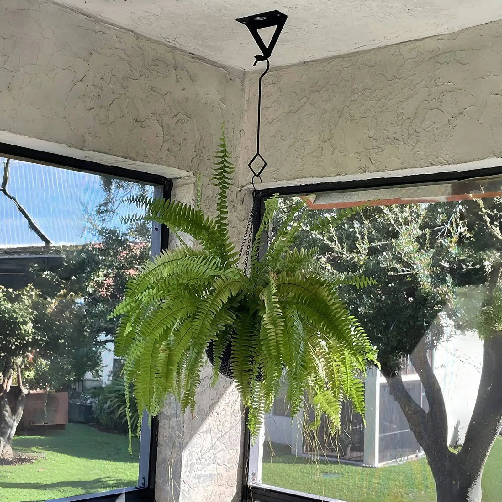 Plant Hanger Hook Metal Heavy Duty Plant Extension Hooks Home Decoration 4 Pieces Flower Organizer Accessory for Outdoor Lights Qme