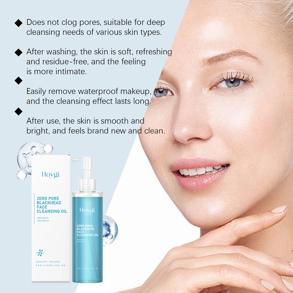 Makeup Remover Oil Purifying Pores Gentle Soothing for Face Eyes Lips Non-Tightening Refreshing Moisturizing Facial Cleanser Oil Qme