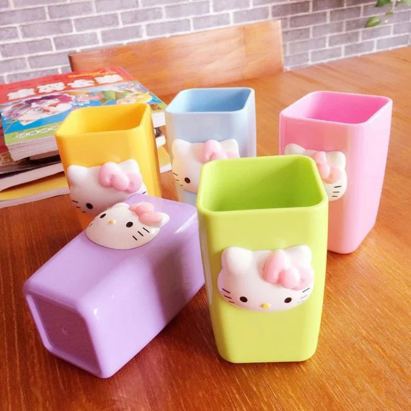 Hello Kitty Cup Shock-resistant Creative Couple's Mouthwash Plastic Qme