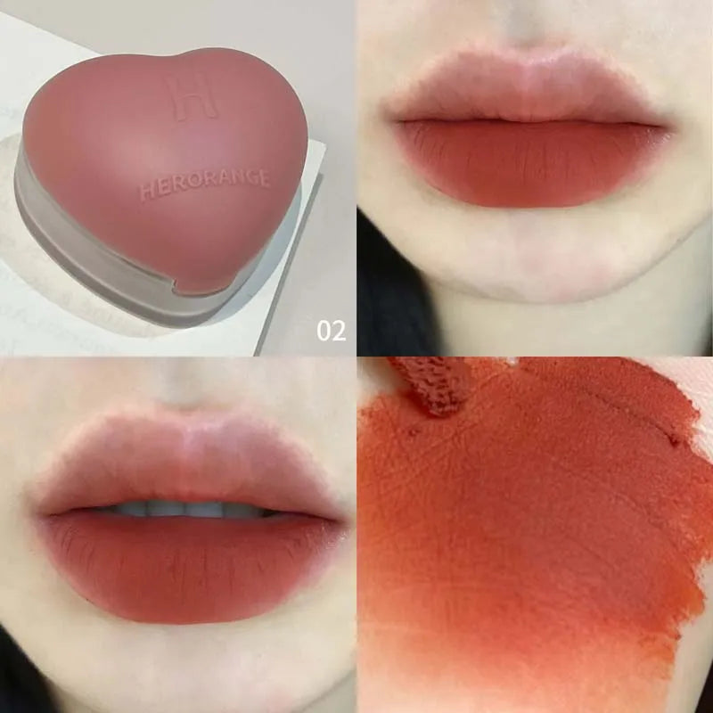HERORANGE Lip Cheek Dual-purpose Mud Lipstick Natural All-match Matte Qme HR689-02
