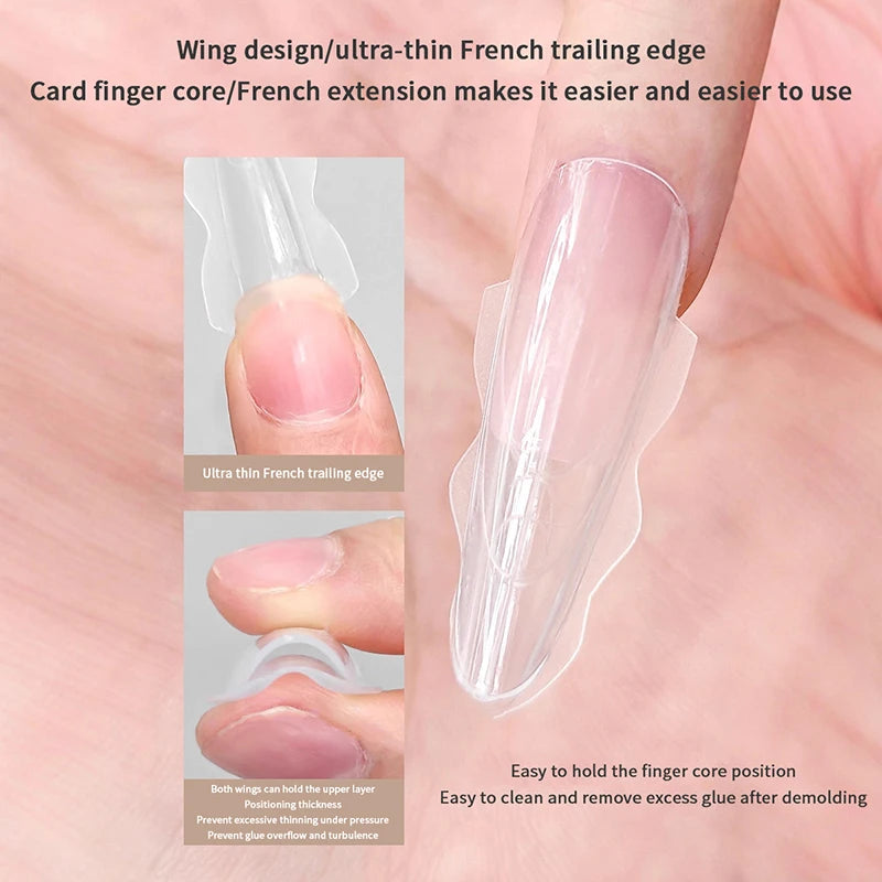 Box Nail Art Tools Sandwich Dual Forms 15 Extensions-dual Coffin Qme