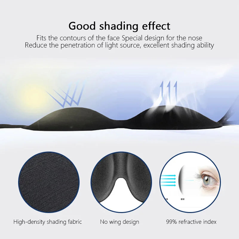 Eye Patch Women Men Soft Portable Blindfold Travel Sleep Eyepatch 3D Sleep Mask Natural Sleeping Eye Mask Eyeshade Cover Shade Qme