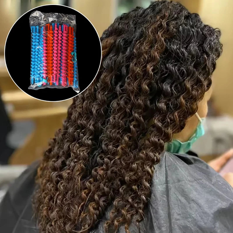 Plastic Hair Styling Tool Spiral Perm Stick Heatless Curler Women Qme
