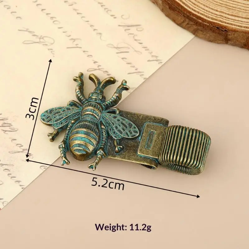 Vintage Insect Metal Pen Clip Cute Pattern Spring Loaded Holder Qme B