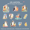 10sheets/bag Kawaii Characters and Pets Theme PET Sticker Pack for Scrapbooking Journaling DIY Photo Frame Collage Decoration Qme 4