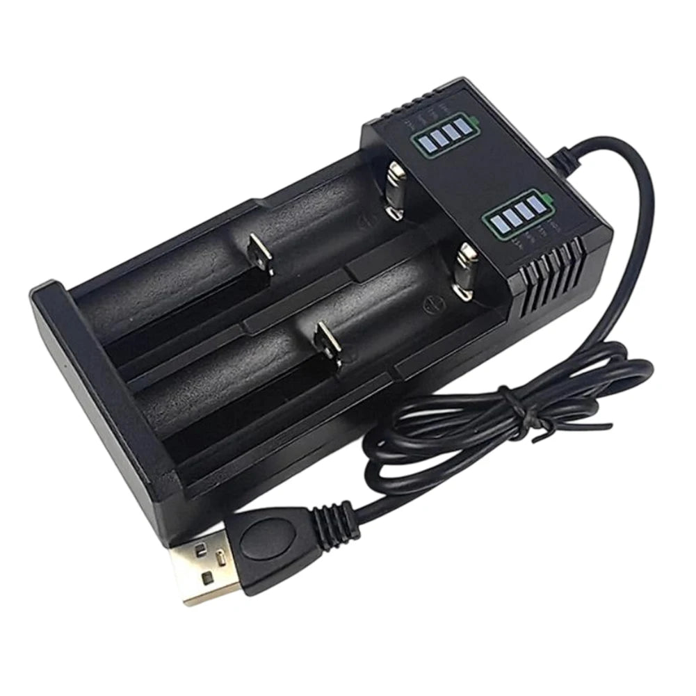1Slot / 2Slot / 4Slot 18650-Lithium Battery Charger USB Smart Battery Charger Shell For 21700 14500 18500 26650 Lithium Battery Qme