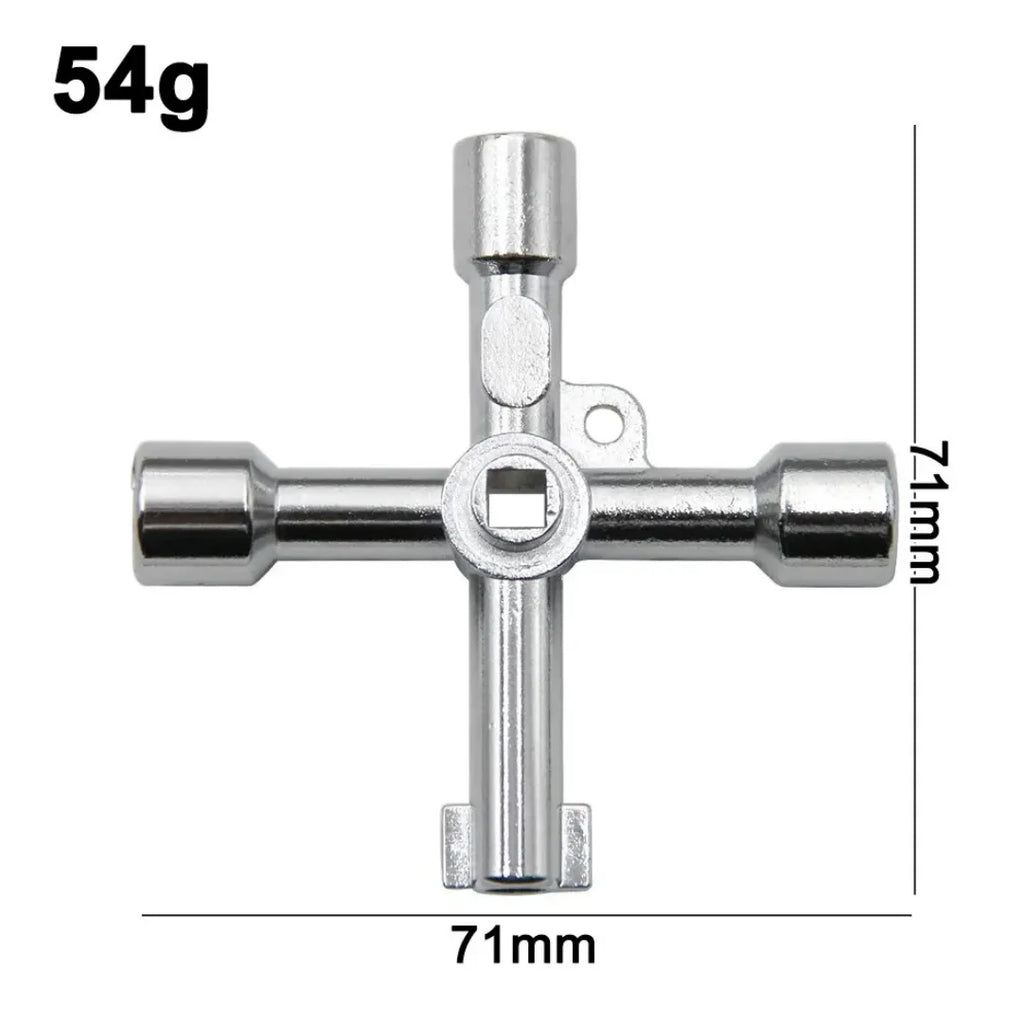 Multifunctional 4-in-1 Cross Portable Silver Hand Screwdriver DIY Qme 4-in-1 screwdriver