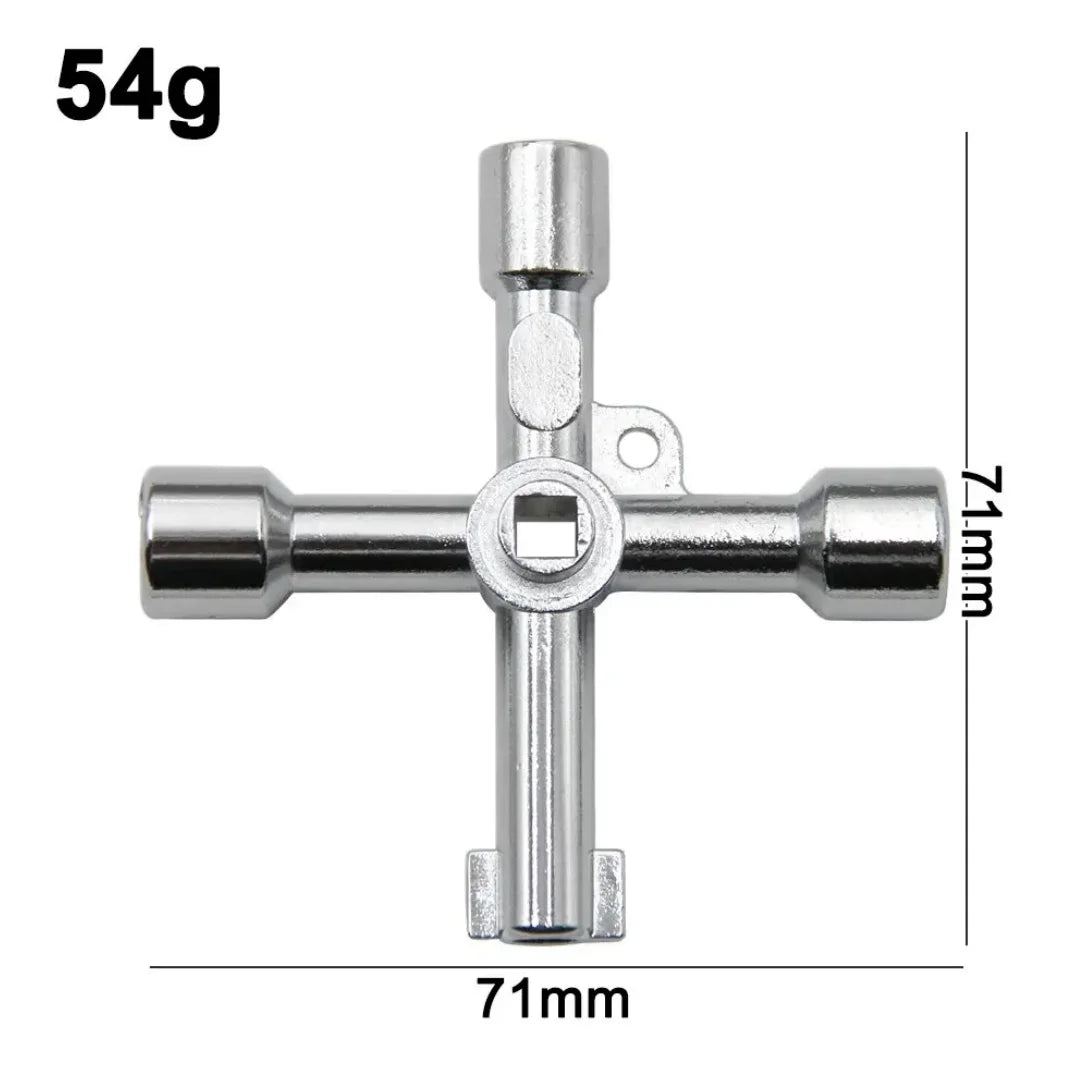 Multifunctional 4-in-1 Cross Portable Silver Hand Screwdriver DIY Qme 4-in-1 screwdriver