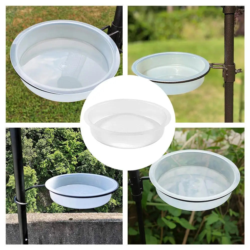 Bird Feed Bowl Transparent Circular Bird Feeder Imple Bird Comfortable Supplies Eating Environment And Fashionable Provide Qme