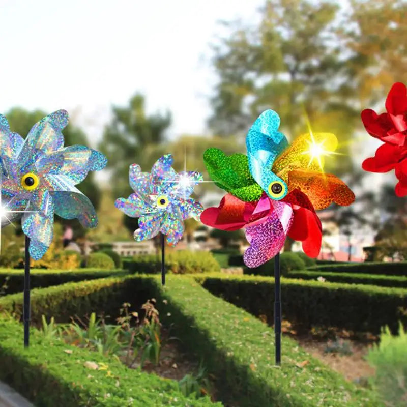 Creative Outdoor Garden Lawn Yard Decoration Bird Repellent Windmill Qme