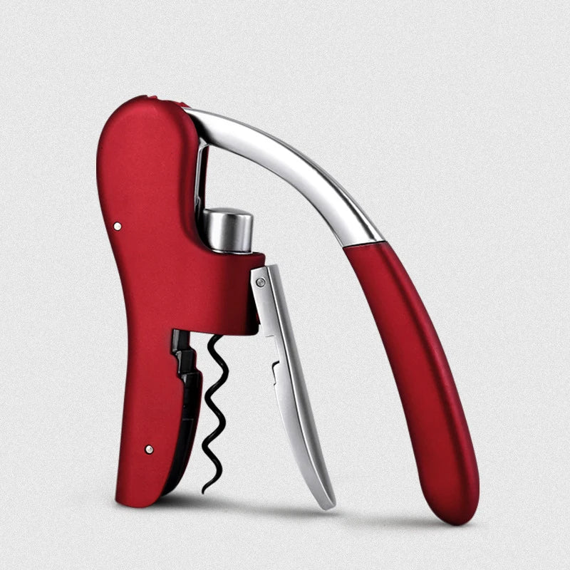 Red Wine Bottle Opener Household Red Wine Driver Creative Multi Functional for Wine Opening and Pressing Bar Party Accessories Qme Red