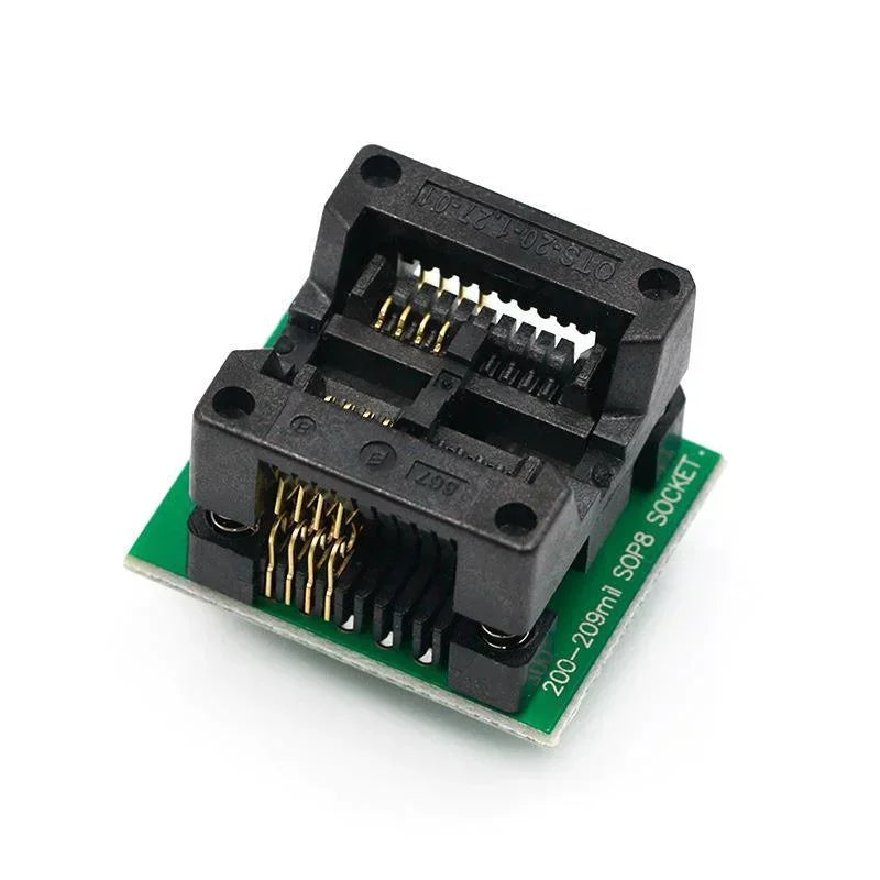 5pcs SOIC8 SOP8 to DIP8 Wide-body Seat Wide 150/200mil Programmer Adapter Socket Blue SA602 IC Test Conversion Burner Qme 200mil 5pcs
