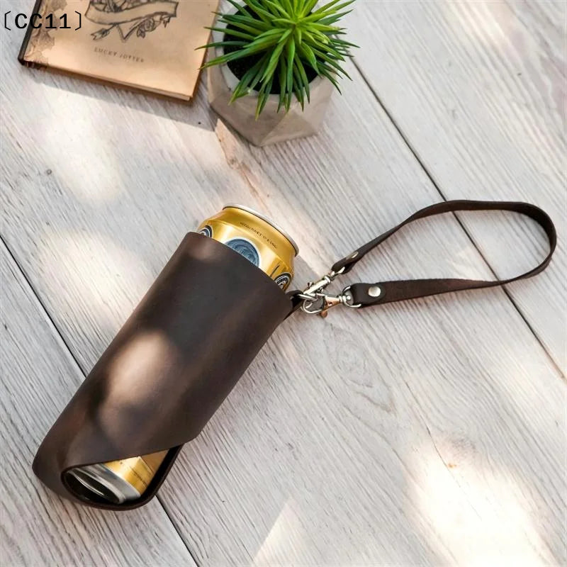 Leather Beer Bottle Waist Portable Belt Bag Handy Wine Bottles Qme Default Title