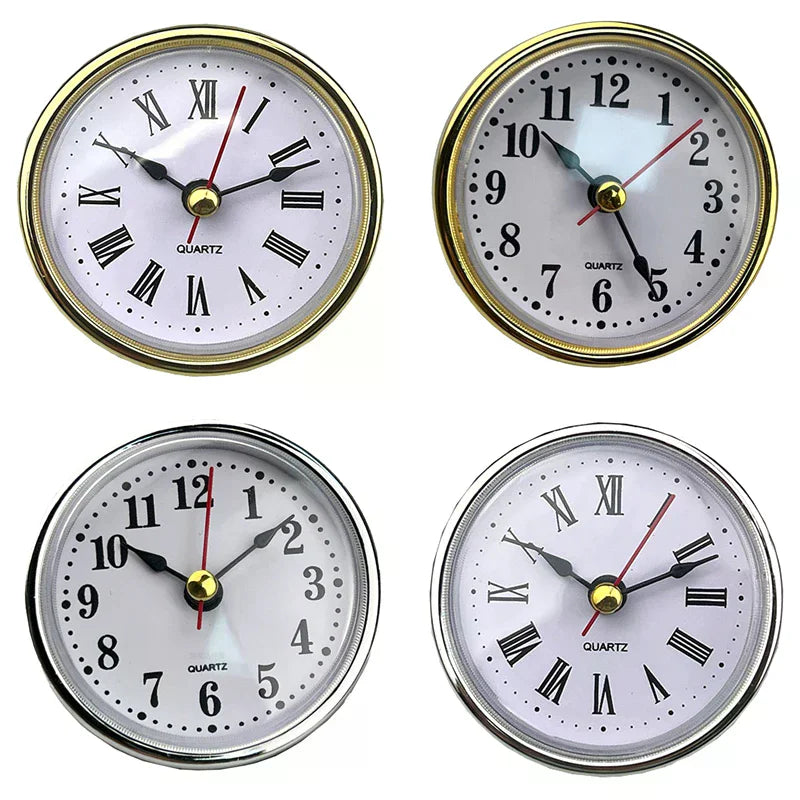 Clock Craft Quartz Movement Dia65mm Round Clocks Insert Roman Number Little Clock Arabic Numbers Wall Decor Qme