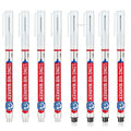 8Pcs Perforating 20mm Deep Hole Long Head Nib Markers For Metal Pen Waterproof Bathroom Woodworking Decoration Multi-Purpose Qme 4 White 4 Black
