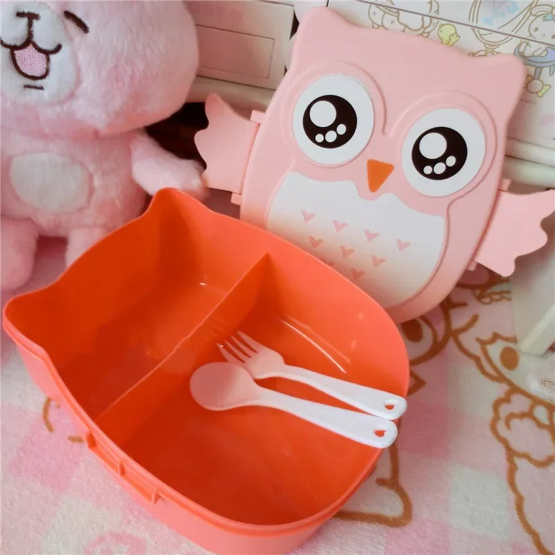 Portable Plastic Children Students Lunch Box Bento Food Container Qme