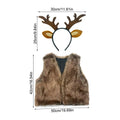 Reindeer Costume Set All-Day Wear Outfit Christmas Deer Costume Vest Red Nose Headband For College Students Adults Girlfriend Qme Coffee China Mainland
