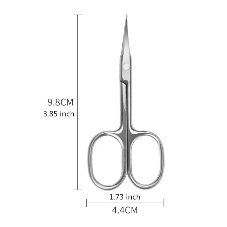 Nail Scissors Stainless Steel Curved Cuticle Sharp Dead Skin Manicure Qme