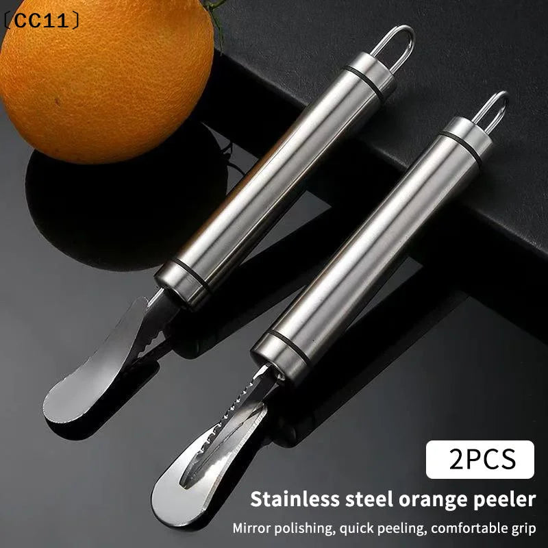 Stainless Steel Orange Peeler Citrus Tool Comfortable Handle Fruit Qme