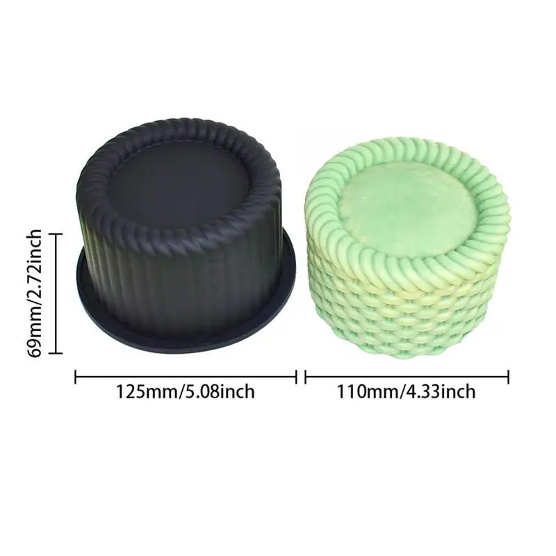 1 6 Cavity Woven Flower Basket Design French Mousse Cake Mould Qme Black