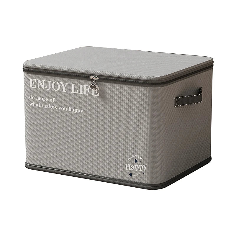 Large Capacity Foldable Fabric Storage Box for Clothes & Quilts Layered Wardrobe Organizer Extra Large Home Storage Bin Qme