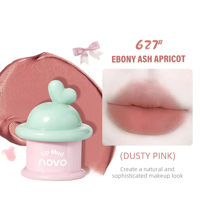 Matte Lip Mud, Long-Lasting, Non-Stick, velvet Lip Gloss, Dual-Use For Lips & Cheeks, Create Bright And Attractive Lip Makeup Qme 627
