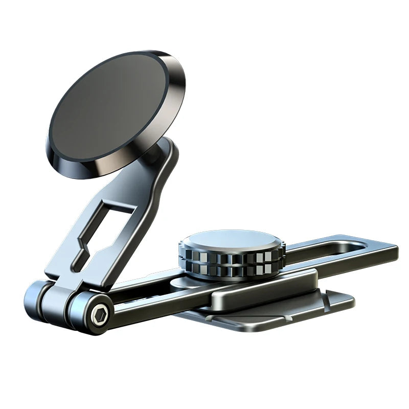 Magnetic Car Phone Bracket Aluminum Alloy Foldable Mobile Phone Mount Stand 360 Degree Rotary Suspension for Tesla Model 3 X Y S Qme