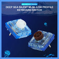 Kailh Deep Sea Silent Low Profile Keyboard Switch Mechanical Keyboard Switch for Deep Sea Island Whale Landing MINI 1353Hitbox Qme Brown 70PCS