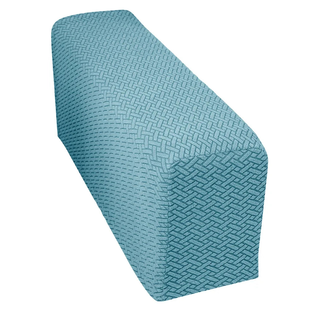 Couch Arm Covers Washable Armchair Slipcovers Checkered Pattern Armrests Chair Covers Suitable for Chairs and Sofas Qme Ocean Blue