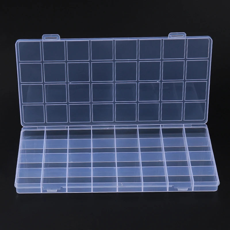 Earring Bead Screw Holder Case Display Organizer Container 32 Grid Qme