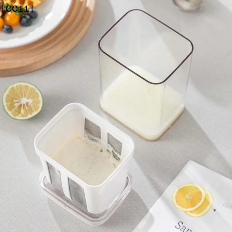 Yogurt Filter Strainer Fine Mesh Transparent Box Homemade Screen Qme