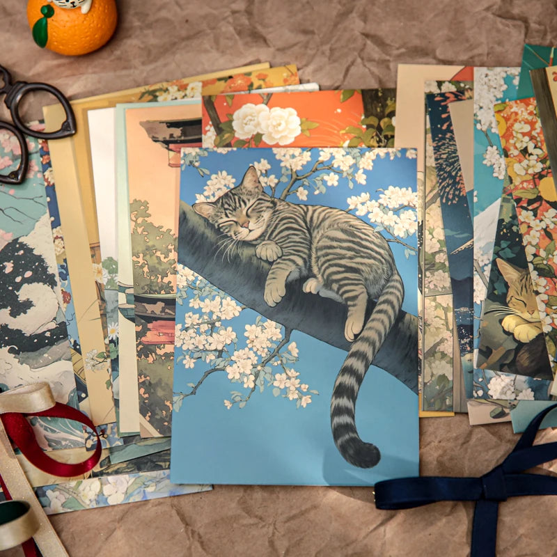 32 Pcs Animal Christmas Theme Greeting Cards Set, Thick Paper for Friends Greeting Thank You Letter Scrapbooking Journaling Qme