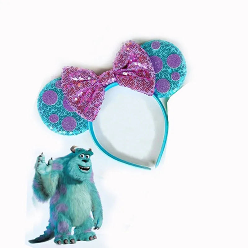 NEW Sullivan Mickey Ears Headband Monster Inc Minnie Mouse Hairband Women Cartoon Character Cosplay Hair Accessories Kids Party Qme Headband 2