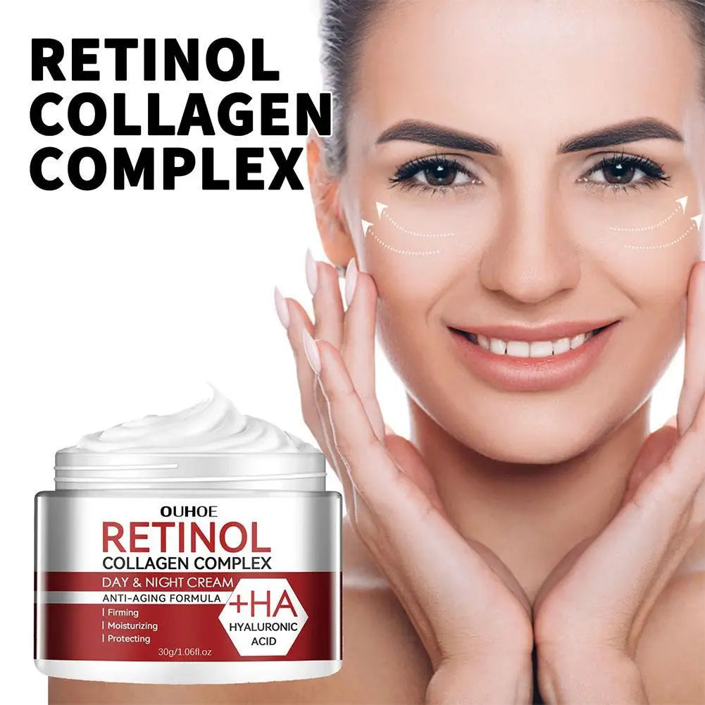 Retinol Cream Hyaluronic Acid Facial Anti-wrinkle Anti-aging Fade Qme