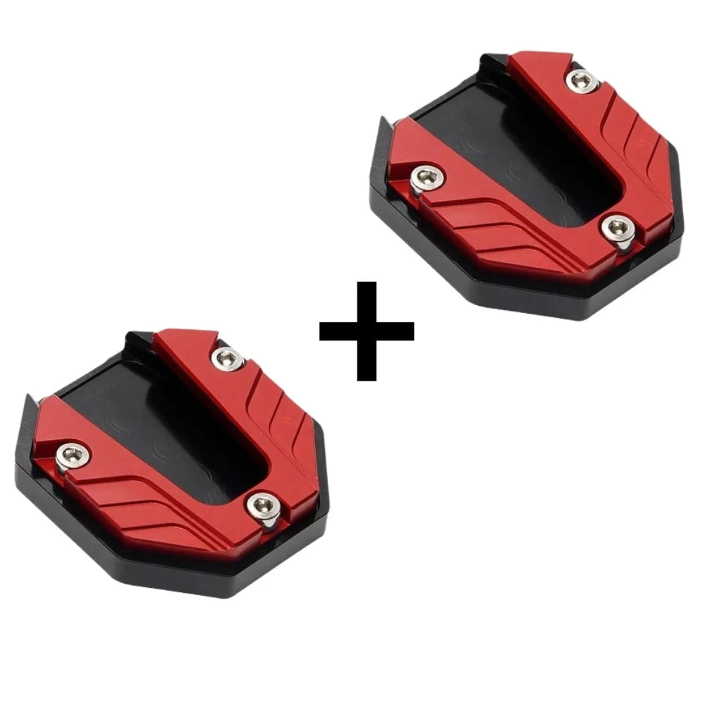 1pair Aluminum Alloy Motorcycle Bike Kickstand Extender Foot Side Stand Extension Foot Pad Support Plate Motorbike Accessories Qme B