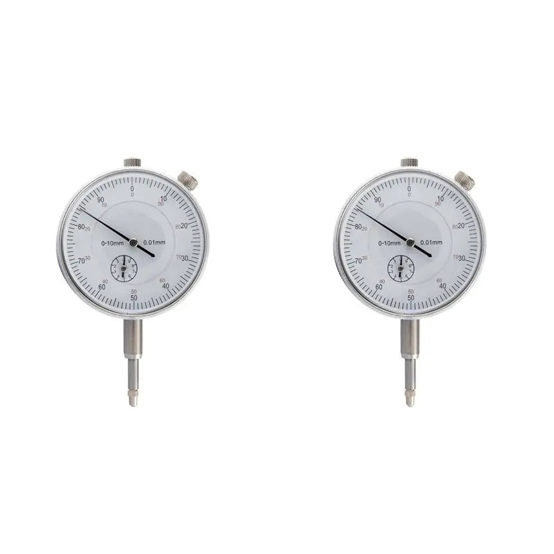A02F-2X Dial Indicator Micrometer Hour Type Indicator Precision Comparator Measuring Clock Indicator Measuring Instrument Qme Gold