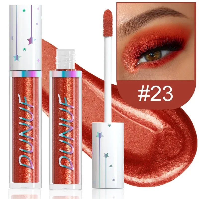 24color Eyeshadow Stick Liquid Eyeliner Metallic Color Green Pearlescent Glitter Eye Shadow Waterproof High Gloss Makeup Pigment Qme 23