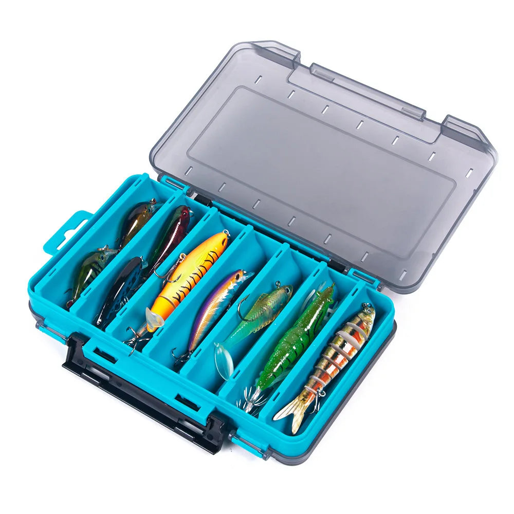 Fishing Tackle Box Storage Carp Container Case for Artificial Baits Lures Fly Waterproof Accessories Double Sided Fishing Tool Qme