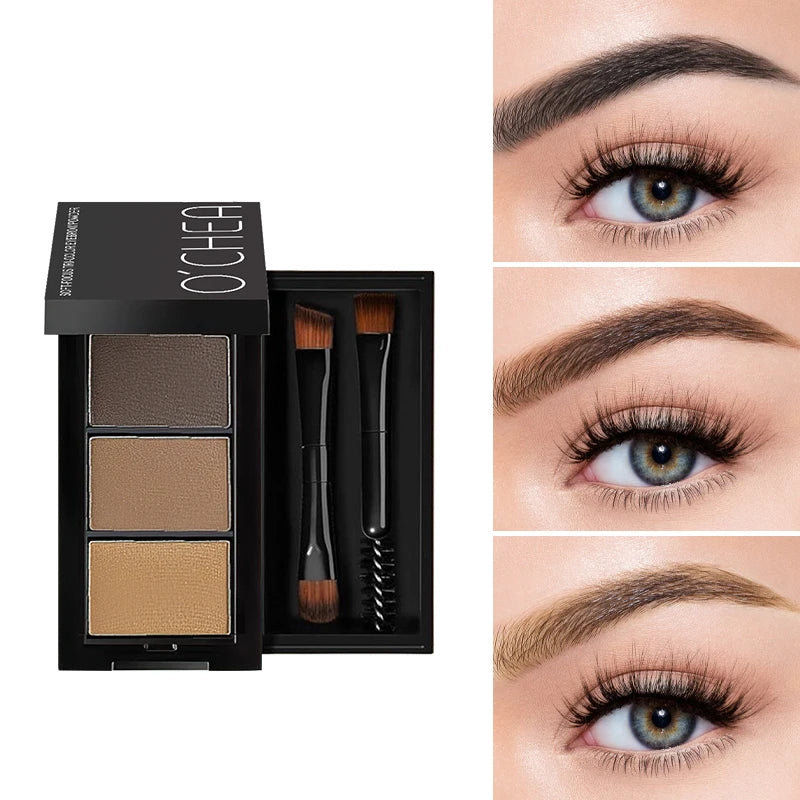 Three Eyebrow Powder Long-lasting Fixing Waterproof Easy Apply Qme 4.5g