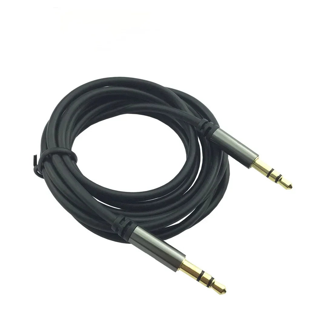 Cable 3.5mm Jack New 3.5mm Male To Male Car Aux Auxiliary Cord Stereo Audio Cable Wire for Phone IPod Mp3 Qme Black and gun color