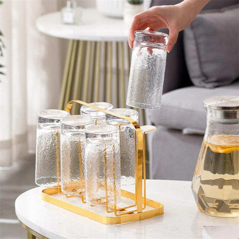 Glass Bottle Holder Coffee Mug Office Mugs Organizer Metal Cup Drying Qme