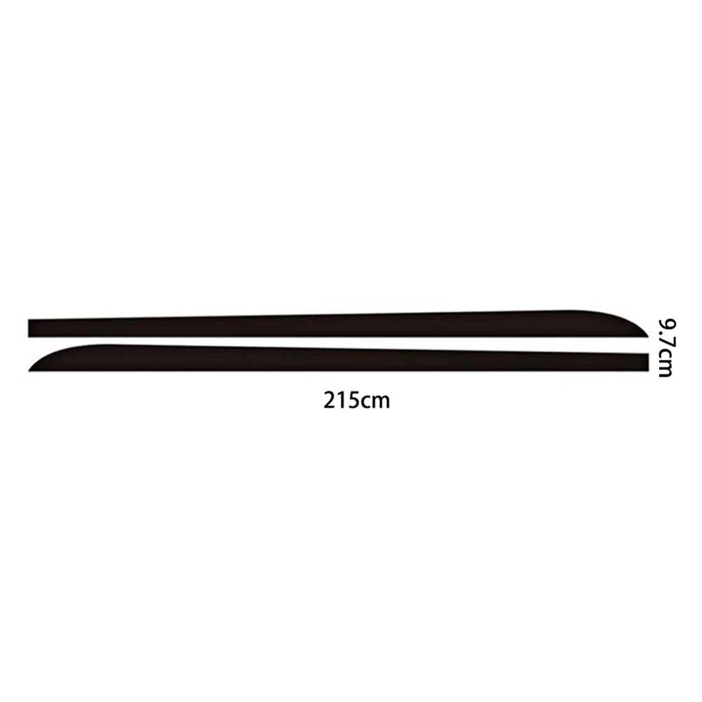 2pcs Car Decals Side Skirt Sill Stripe Body Stickers for BMW 1 3 4 5 6 Series F30 F35 F31 Black/Carbon Fiber Black Accessories Qme Solid Black