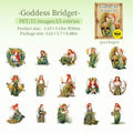 European Goddess Mythology Theme PET Stickers 15 Sheets for Scrapbooking Journal DIY Decoration Collage Diary Qme 3