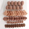 Makeup Sponge Powder Puff Beauty Make Up Concealer Liquid Foundation Qme Brown 50Pcs