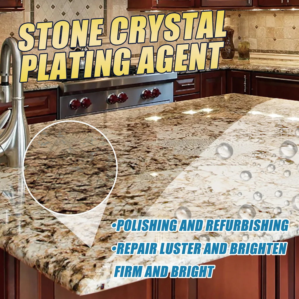 Stone Crystal Plating Agent Stonework Polishing Coating Marble Quartz Tile Anti-Corrosion Scratches Repair Stone Stain Remover Qme