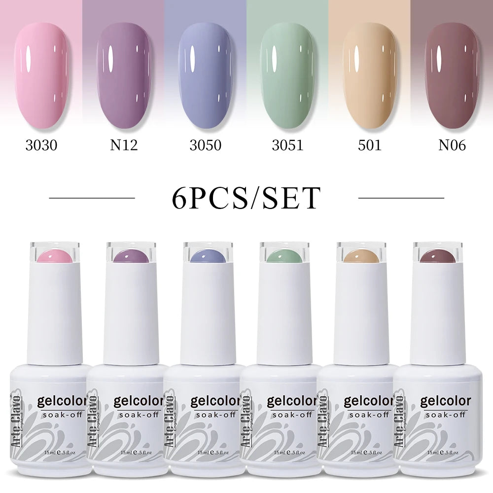 Arte Clavo Glitter Semi Permanent Nail Art LED UV Gel Polish Sparkly