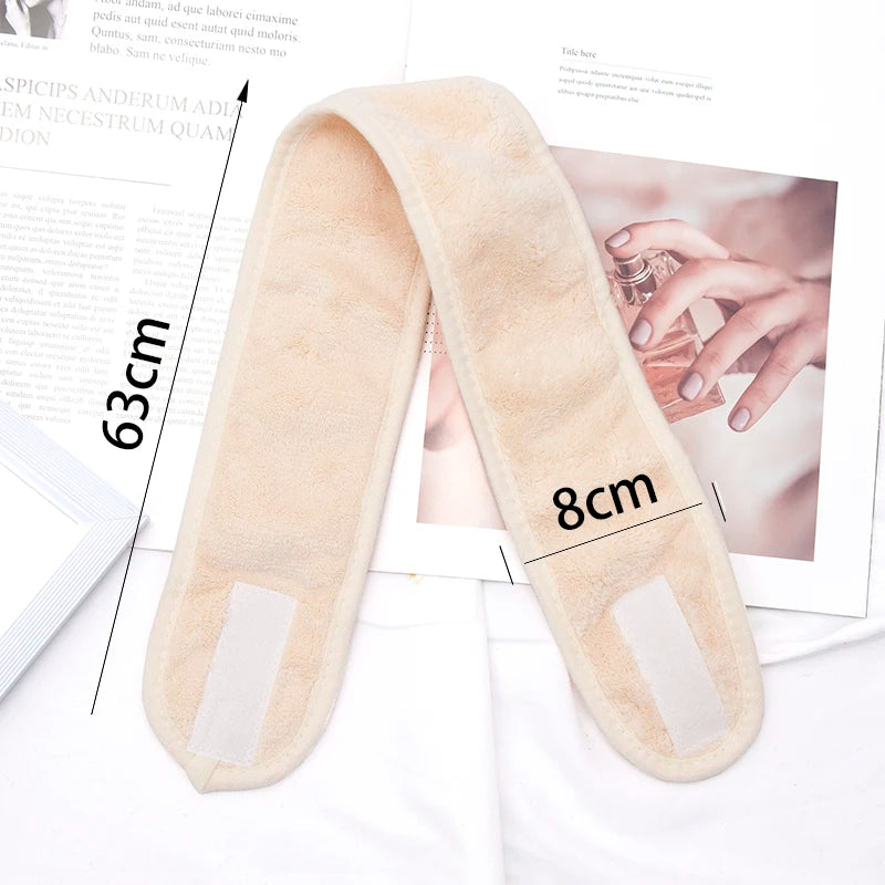Women Adjustable SPA Facial Headband Bath Makeup Hair Band Headbands Qme