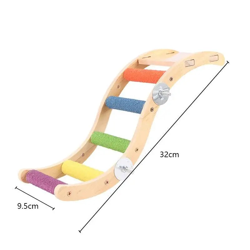 Teeth Grinding Pole Stand Toy Interactive Bird Accessories 6 8Step Qme A5